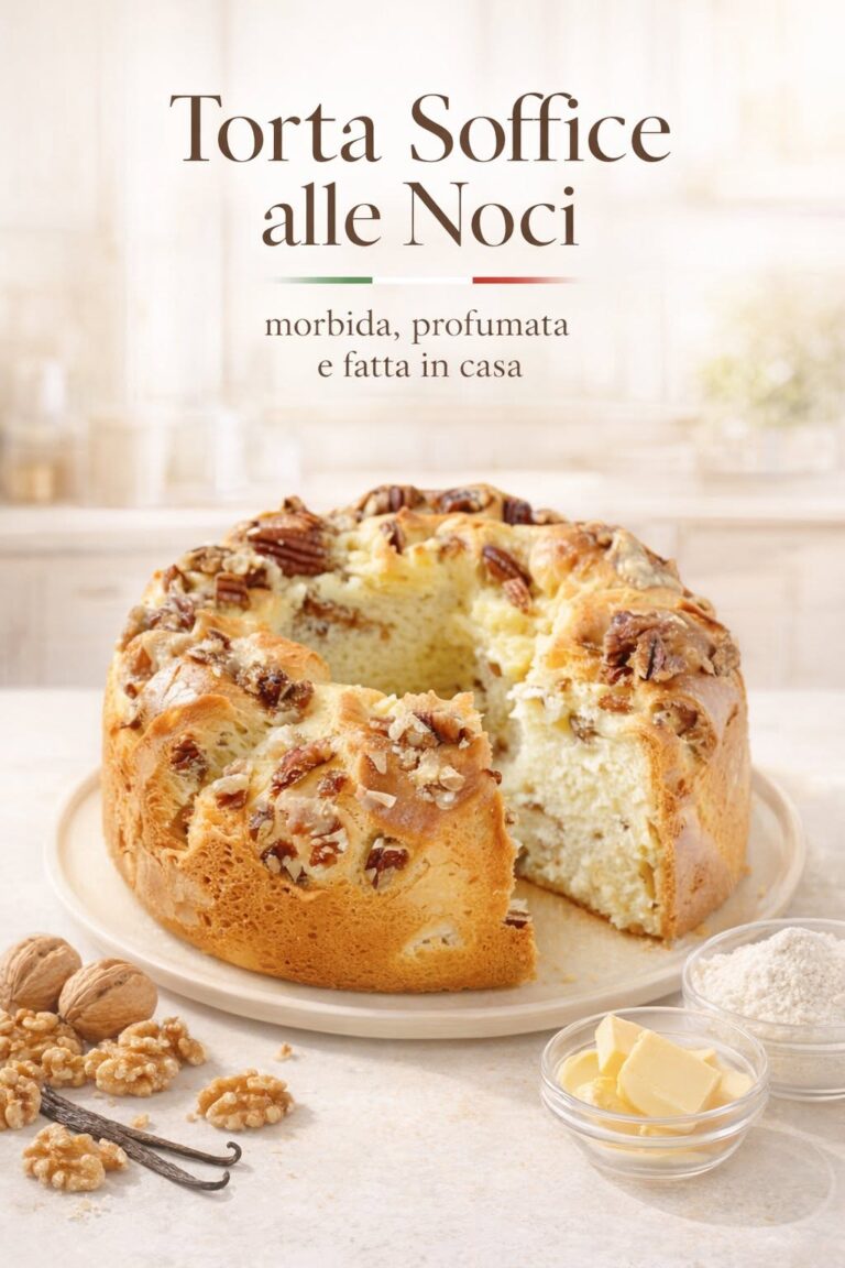 Ciambella salata con noci croccanti e formaggio grattugiato