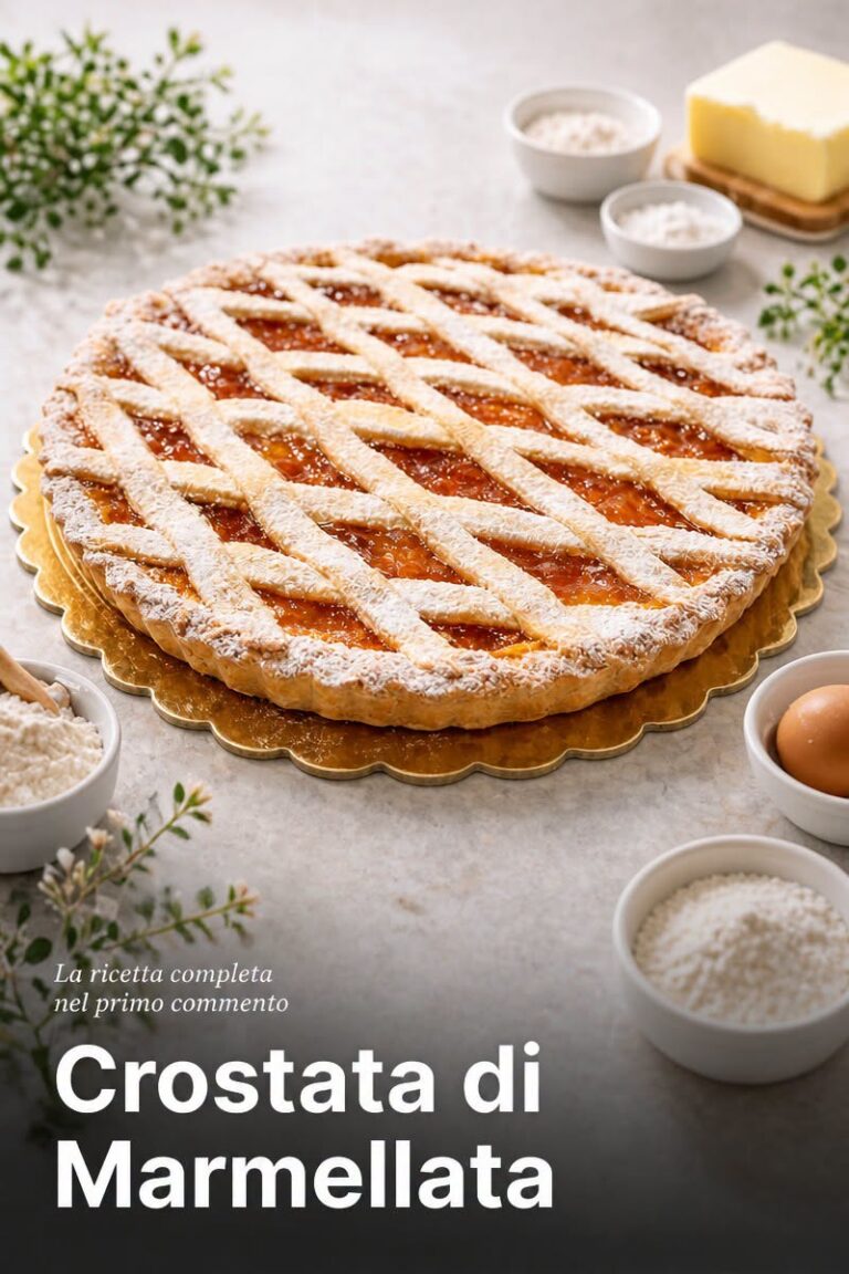 Crostata di marmellata con pasta frolla dorata