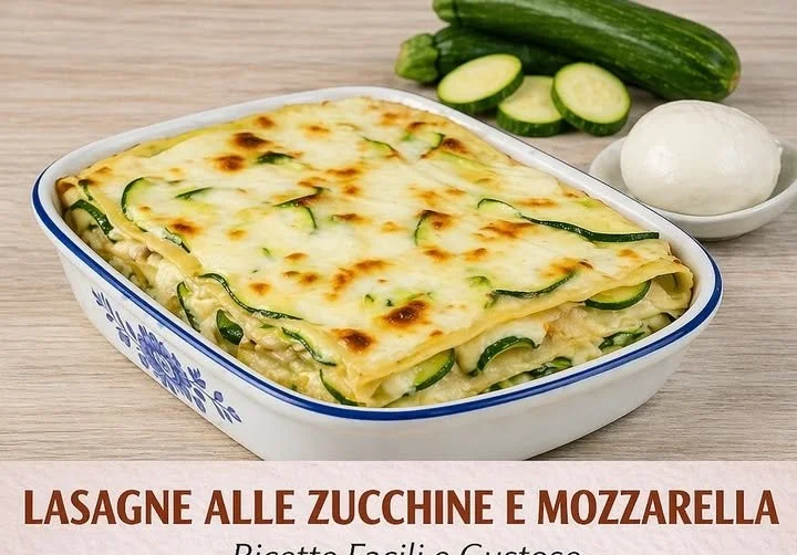 Lasagne di zucchine e mozzarella con besciamella