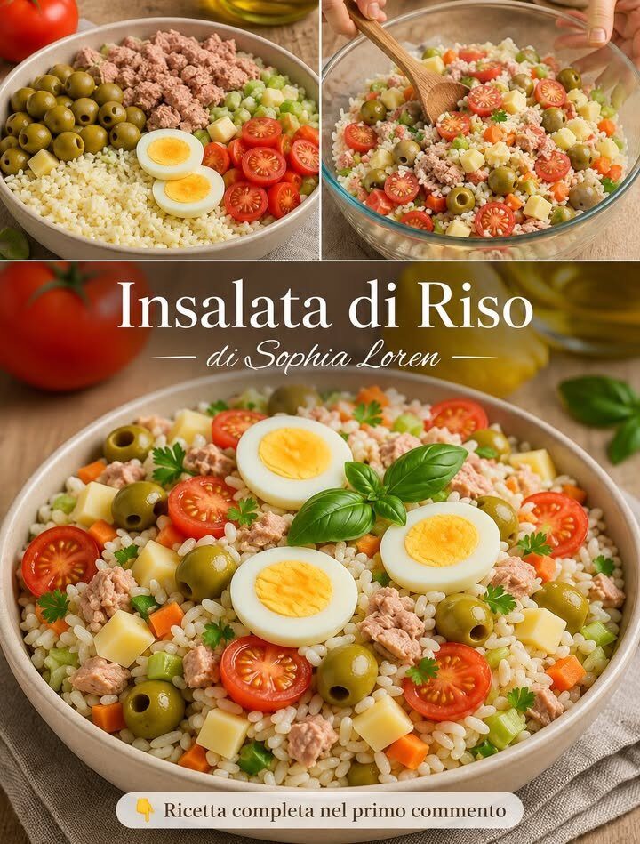 Insalata di riso con tonno e uova