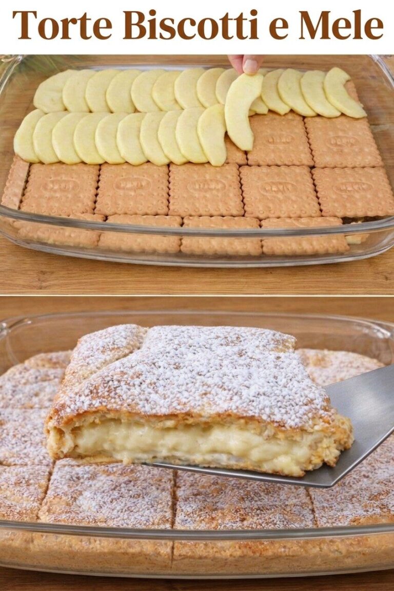 Torta di biscotti e mele