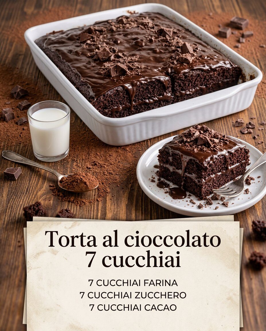 Torta al cioccolato rettangolare con cioccolato in superficie