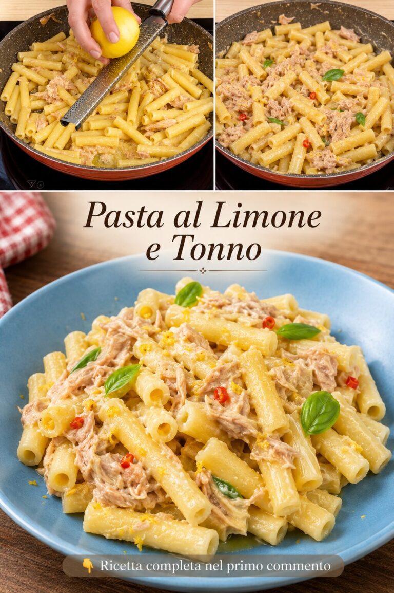 Pasta al limone e tonno