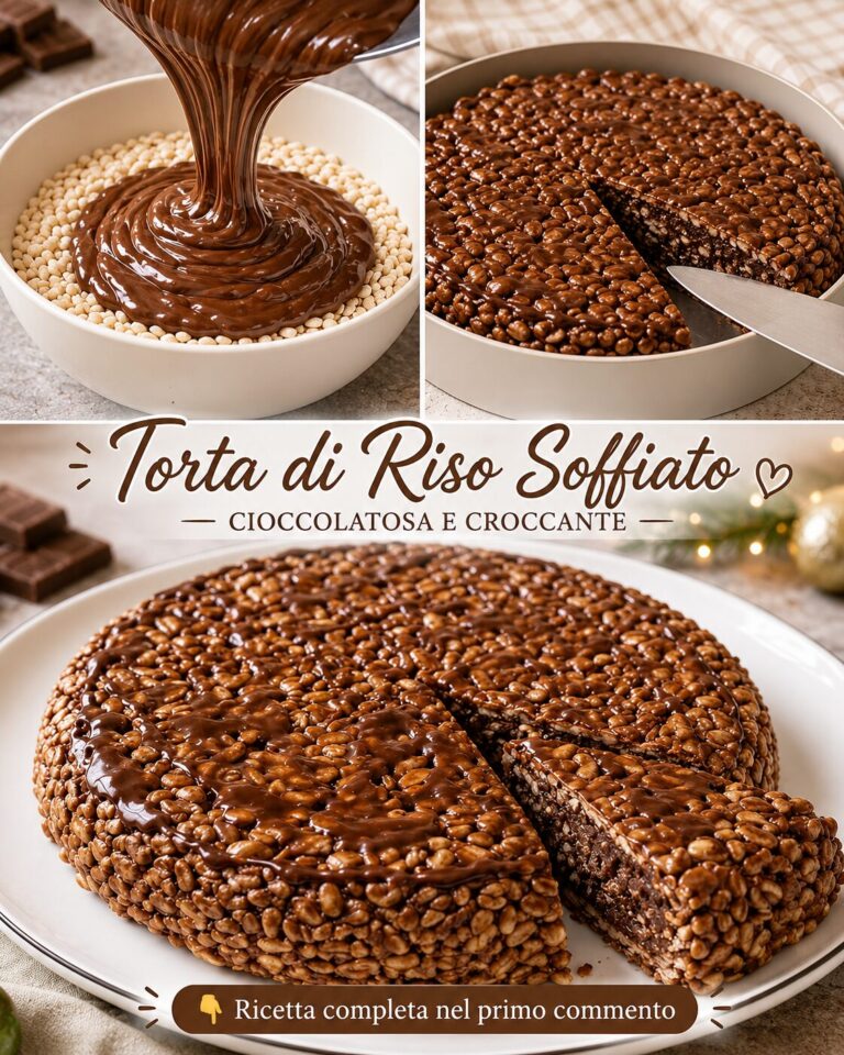 Torta di riso soffiato al cioccolato