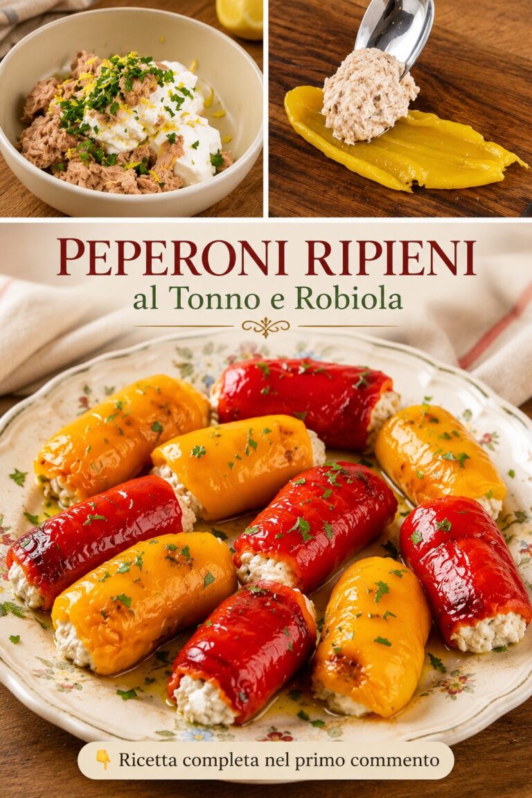 Peperoni ripieni di tonno e robiola