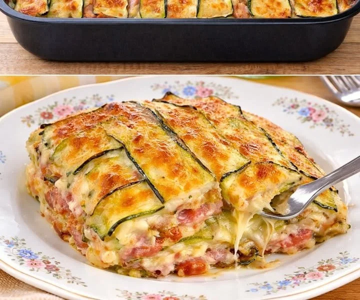 Parmigiana bianca di zucchine a crudo