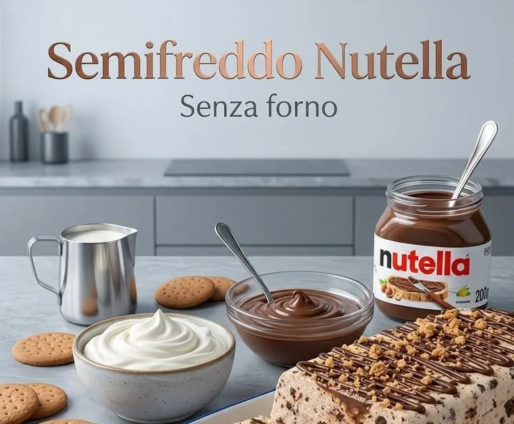 Semifreddo ai biscotti e Nutella con tuorli pastorizzati