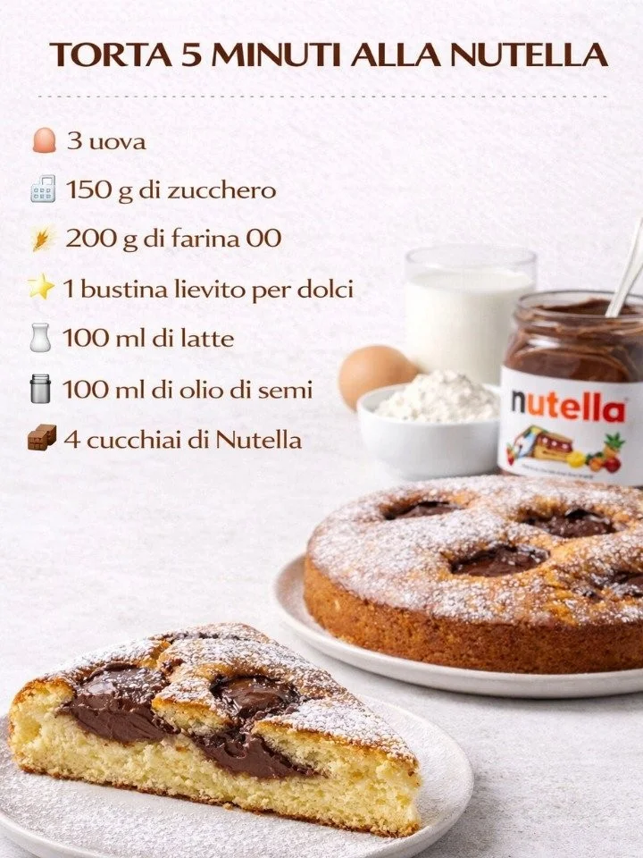 Torta alla Nutella con impasto veloce